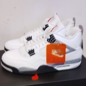 Nike White and Gray Sneakers with Signature Air Cushioning